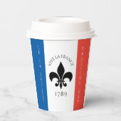 バスティーリデイフルーアデリリストリコローフランス国旗 紙コップ (裏面)