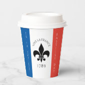 バスティーリデイフルーアデリリストリコローフランス国旗 紙コップ (正面)