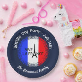 バスティーリデイ7月14日お祝い ペーパープレート (パーティー)