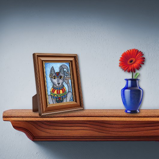 バステットエギプティアンキャットガディッドミニアートフォーク ポスター