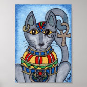 バステットエギプティアンキャットガディッドミニアートフォーク ポスター (正面)