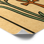 バステット猫の女神ヒエログリフのポスター ポスター (角)