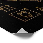 バステット猫の女神ポスター | エジプト金ゴールド ポスター (角)