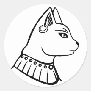 バステット-古代エジプトの女神 ラウンドシール