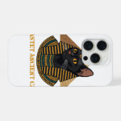 バステト古代エジプト猫の女神ビンテージアート iPhoneケース (裏面横)