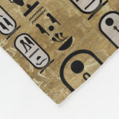 バステト – エジプト猫とアンク十字 フリースブランケット (角)