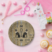 バステト – エジプト猫とアンク十字 ペーパープレート (パーティー)