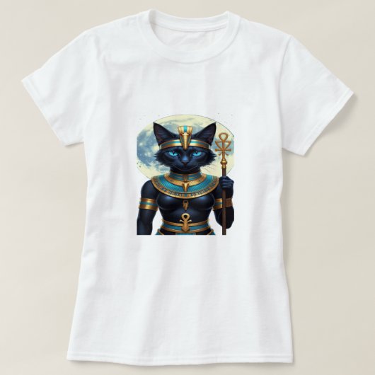 バステト - 月光の守護者 Tシャツ (デザイン正面)