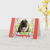 バストアウトGerman Shepherd誕生日グリーティングカード カード (黄色い花)