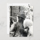 バストニュの第二次世界大戦アメリカ兵 ポストカード (正面/裏面)