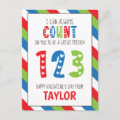 バストライプのンタインのカード数 ポストカード (正面)