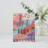 バストラベルプリントイングランドギフトヴィンテージはがきT ポストカード (スタンド正面)