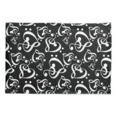 バストレブルクレフ、 音符記号ハート音符パターン 枕カバー (裏面)