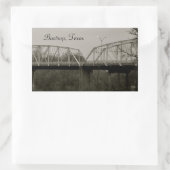 バストロップテキサス州古い鉄橋ステッカー 長方形シール (バッグ)