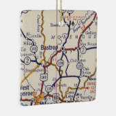 バストロープLAヴィンテージマップ セラミックオーナメント (右)