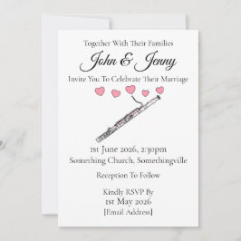 バストーン結婚式招待状バストニストミュージシャン 招待状