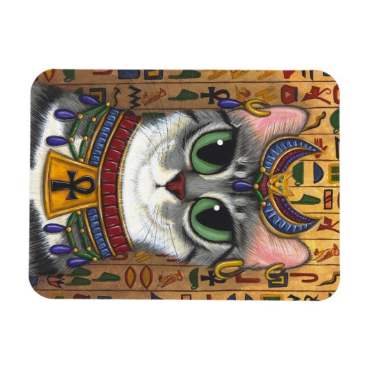 バスト女神キャットエジプトのバステットアートマグネット マグネット (横)