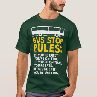 バスドおもしろいライバストップスルール学校バスドライバ Tシャツ