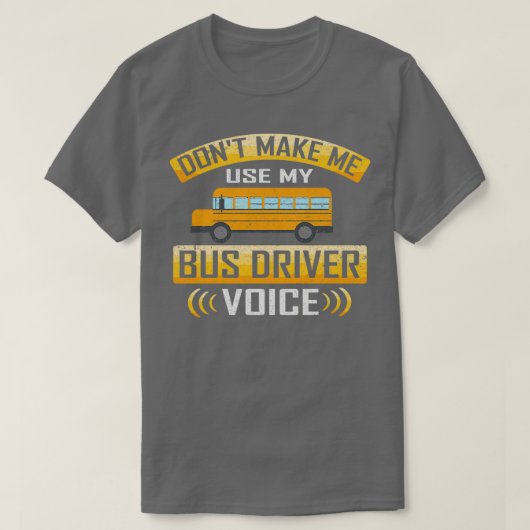 バスドライおもしろいバー音声学校バスドライバー Tシャツ (デザイン正面)
