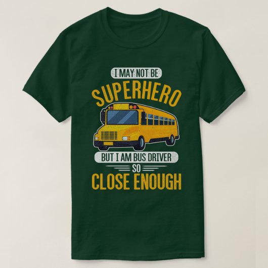 バスドライカッコいいバ駆動デザイン引用文I Am A Bus Dr. Tシャツ (デザイン正面)
