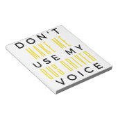 バスドライバのVoice Blを使用しない ノートパッド (アングル)