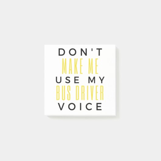 バスドライバのVoice Blを使用しない ポストイット (正面)