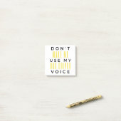 バスドライバのVoice Blを使用しない ポストイット (デスク上)