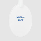 バスドライバクリスマスツリーのカスタマイズ可能な名前 オーナメント (裏面)