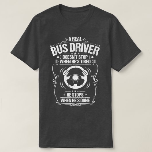 バスドライバスクールバスドライバギフトプレゼントBusman Tシャツ (デザイン正面)