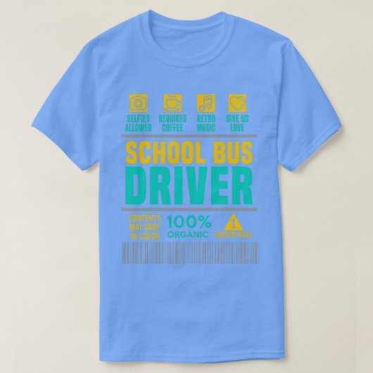 バスドライバスクールバス42 Tシャツ (デザイン正面)