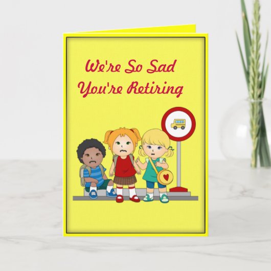 バスドライバーの退職カード カード (正面)