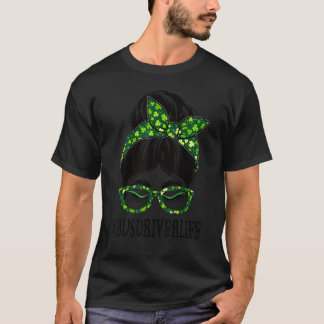 バスドライバー女性乱雑BunセントパトリックSデイシャーマー Tシャツ