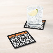 バスドライバー私は物事をおもしろいことわざするクール スクエアペーパーコースター (インサイチュ)