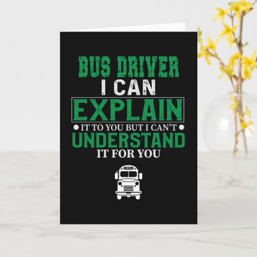 バスドライバ カード (黄色い花)