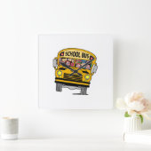 **バスドライバ*時計 スクエア壁時計 (ホーム)