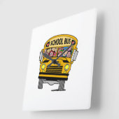 **バスドライバ*時計 スクエア壁時計 (傾斜)