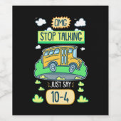 バスドライバOmgの話ストップし合い ワインラベル (シングルラベル)