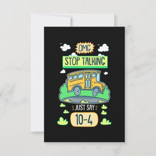 バスドライバOmgの話ストップし合い 出欠カード (正面)