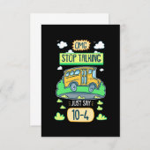 バスドライバOmgの話ストップし合い 出欠カード (正面/裏面)