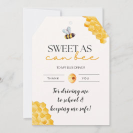 バスドライバSweet As Can Beeサンキューカード