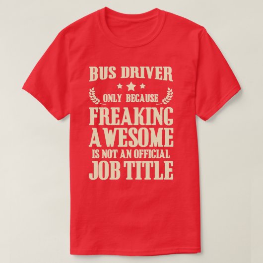 バスドライバT Tシャツ (デザイン正面)