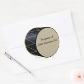 バスドラムのカスタマイズ可能なシールテンプレート ラウンドシール (封筒)