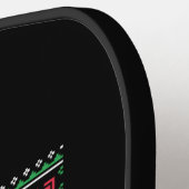 バスドラムドラマーのクリスマス醜いセーターギフト ピックルボールラケット (左詳細)