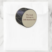 バスドラム蔵書票カスタマイズ可能ステッカーテンプレート ラウンドシール (バッグ)