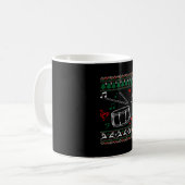 バスドラム醜いクリスマスセーター コーヒーマグカップ (正面左)