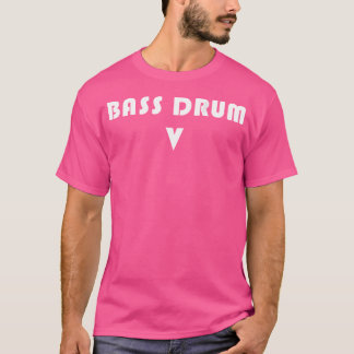 バスドラム5マーチングバンドのドラムラインのバックプリントオン Tシャツ