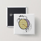 バスドラム 缶バッジ (正面&裏面)