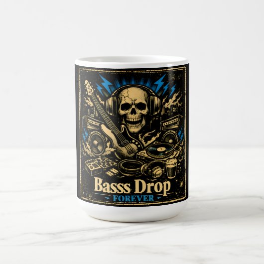 バスドロップ - ローフリークエンシーミュージックパワー コーヒーマグカップ (中央)