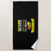 バスド誇りを持ったライバ ビーチタオル (正面)