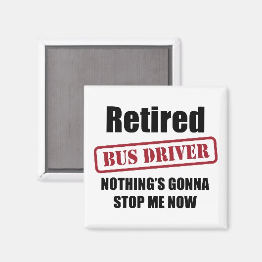 バスド退職したライバ マグネット (正面/裏面)